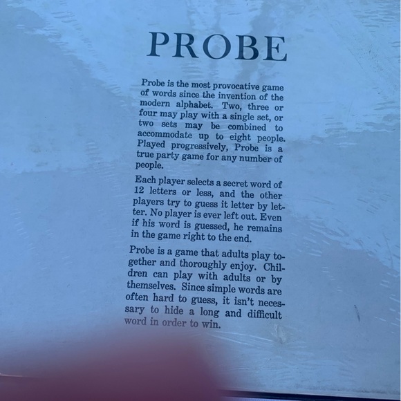 Vintage Probe Parker Brothers 1964 Game (Brand New Sealed in Box) Game of Words - Picture 10 of 14